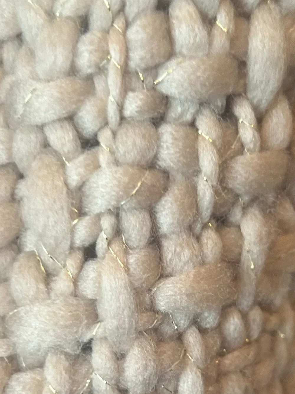 Pottery Barn metallic thread throw